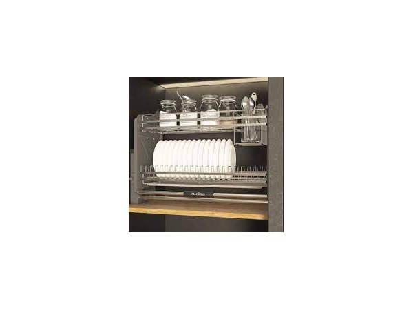 Bộ rổ chén đĩa di động thiết kế lưới dẹt Hafele 900mm KOSMO LENTO 504.76.023
